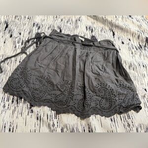 American Eagle Outfitters Charcoal Smocked Top